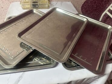 5шт подносов из нержавеющей стали 
Состояние отличное 
За все 600с