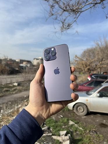 z fold 1: IPhone 14 Pro Max, Б/у, 256 ГБ, Deep Purple, Защитное стекло, Кабель, 85 % — 3