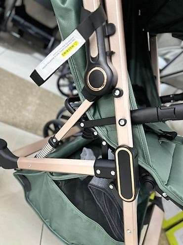 Прогулочная коляска компактного формата, цвет зеленый (хаки), рама — 3