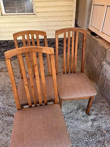 Стул для кухни, Б/у, Дерево, цвет - Коричневый