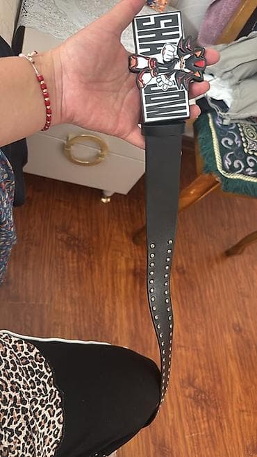 Ремень с крупной пряжкой «Shadow the Hedgehog» - Материал ремня