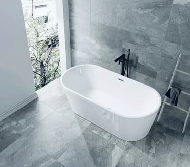 Ванна, Овальная, Материал: Акрил, Размер: 170 x 75 см, Бесплатная установка