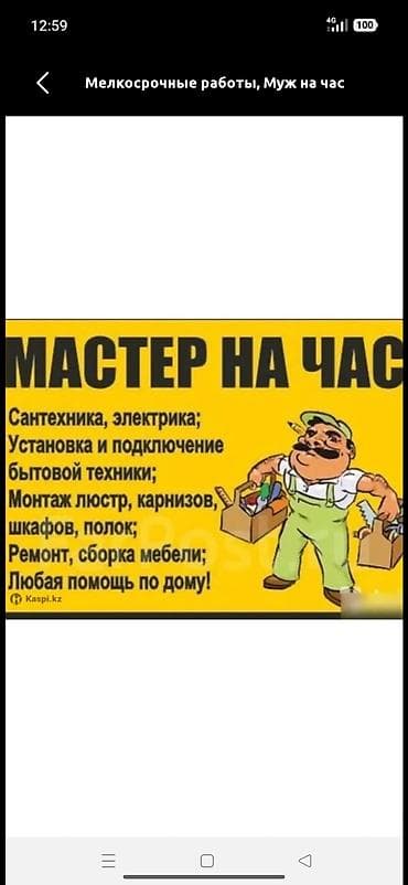 type s: Мелкосрочные работы, Муж на час — 1