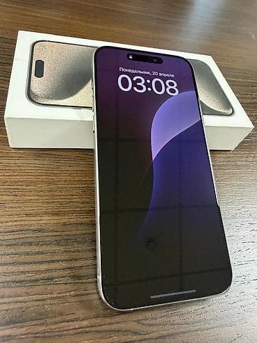 IPhone 15 Pro Max, 256 ГБ, Natural Titanium, Коробка, 86 %
