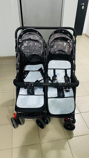 каляска для двоих: Коляска, цвет - Черный — 5