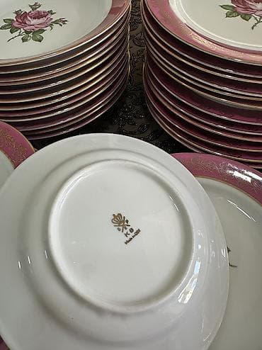 посуда наборы: Столовый сервиз “Роза” ГДР на 12 персон в идеальном состоянии — 10