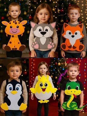 Кухонные принадлежности: Детские карнавальные нагрудники/жилетки из фетра для утренников — 1