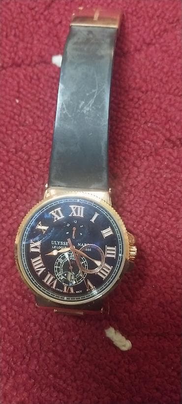 золот: Часы наручные Ulysse Nardin (стиль Marine) - Классический круглый — 3