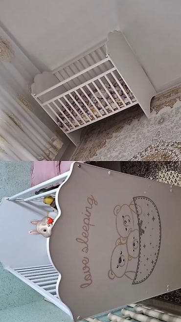 медвежата: Детская кроватка-люлька для новорождённых матрас ортопедический - — 1