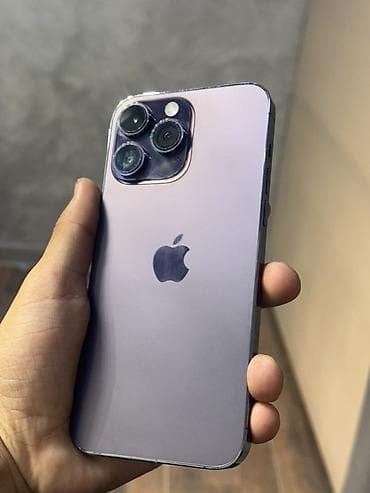 aple woth: IPhone 14 Pro Max, Б/у, 256 ГБ, Deep Purple, Зарядное устройство, Защитное стекло, Чехол, В рассрочку, 84 % — 4