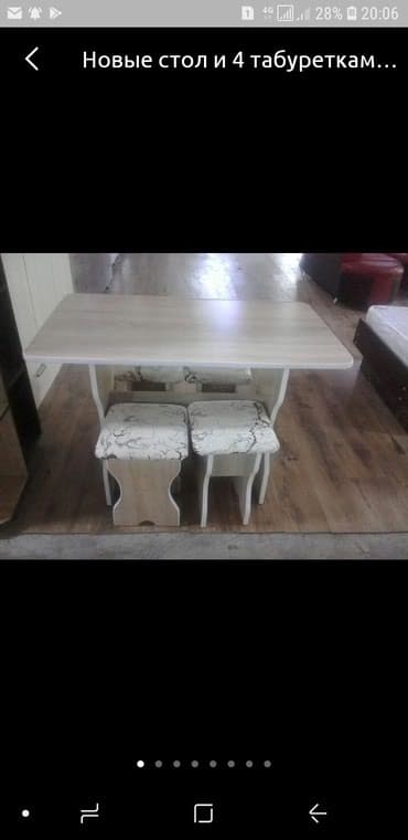 стол и четыре стула: Новый столь 4 табуретками 4000 доставим по городу — 8
