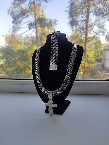 цепочки на шею: Массивный мужской комплект из серебра 925 пробы — выбор для тех, кто — 4