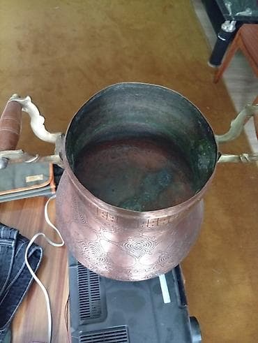 кококола крышки: Медный ковш/котёл с крышкой и двумя ручками - Материал: кованая медь — 2