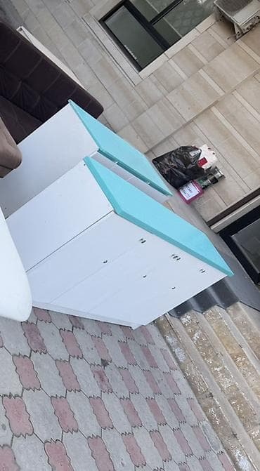 шкаф с антресолью: Тумба для кухни, Б/у, Без мойки, Напольная, ДСП, Самовывоз, цвет - Белый — 4