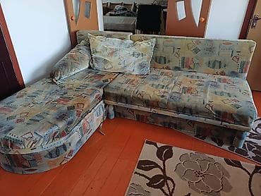 угловой диван с креслами: Угловой диван, C подушками — 1