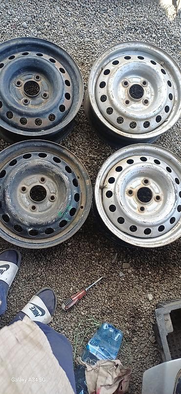 22 5 295 80: Железные Диски R 15 Honda, Комплект, отверстий - 4, Б/у — 1