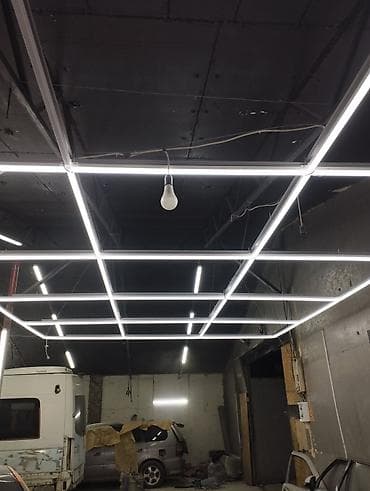 LED подсветка для автосервиса/детейлинга — модульная решётка из