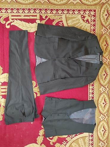 Мужской костюм, XL, 2XL, Б/у, цвет - Черный, Самовывоз, Бесплатная доставка, Платная доставка at lalafo.kg Мужской костюм, XL, 2XL, Б/у, цвет - Черный, Самовывоз, Бесплатная доставка, Платная доставка