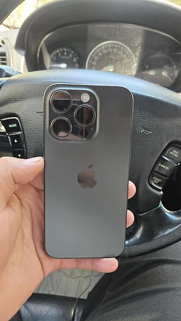 IPhone 15 Pro, Б/у, 256 ГБ, Black Titanium, Чехол, 91 %