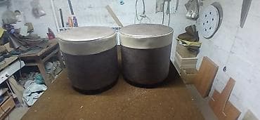 пуфики мешки: Пуфик курглый цилиндрические, 2 шт. - Форма: круглая, диаметр — 5