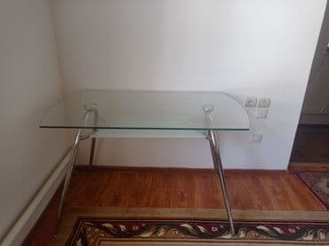 стеклянные кухонные столы: Стол стеклянный кухонный размеры 120*70. в хорошем состоянии — 1