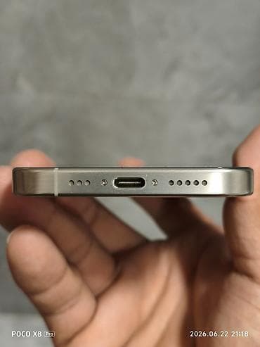 IPhone 16 Pro, Б/у, 256 ГБ, Natural Titanium, Кабель, 92 % — 3