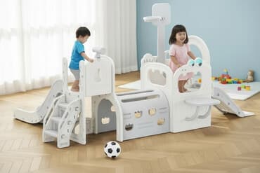 футбольный зальник: Детская горка Для дома, Пластик, Новый — 1