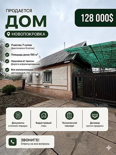 сдаю бостери: Продается дом в Новопокровке Участок 7 соток, фактически 9 соток — 1