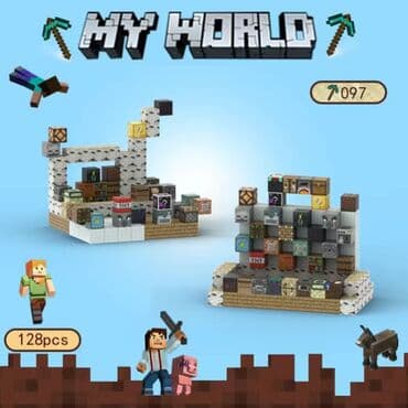 туфли для детей: 🧲 Магнитные кубики Minecraft 400 шт + 10 минифигурок - 3200 сом 300 — 10