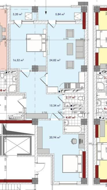 3 комнатная квартира продажа: 3 комнаты, 93 м² — 2