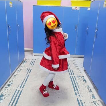 Детское платье, цвет - Красный, Б/у