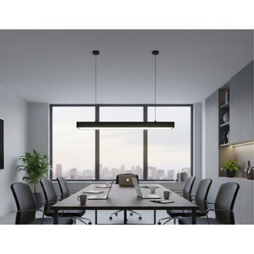 трековые светильник: Светодиодный линейный светильник черного цвета, предназначенный для — 1