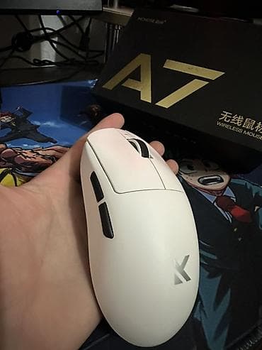 microlab solo 2: Беспроводная игровая мышь MCHOSE A7 (белая) В подарок игровой коврик) — 4