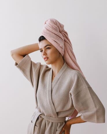 домашние халаты больших размеров: Халат, Вафли кездеме, 6XL, 2XL, XS — 6