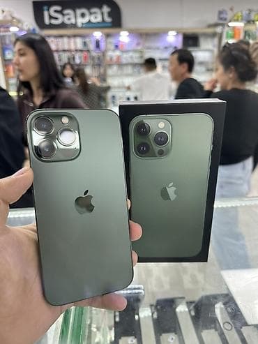 iphone 17 pro: IPhone 13 Pro Max, Б/у, 128 ГБ, Alpine Green, Коробка, 92 % — 2