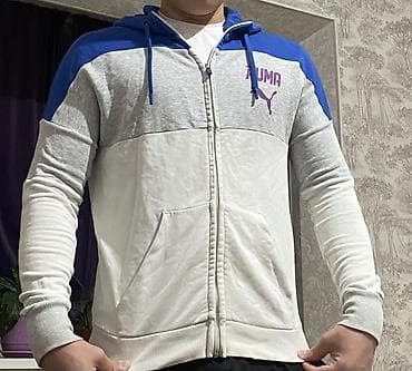 puma толстовка: Мужская толстовка, M, Puma, Б/у, цвет - Серый — 1