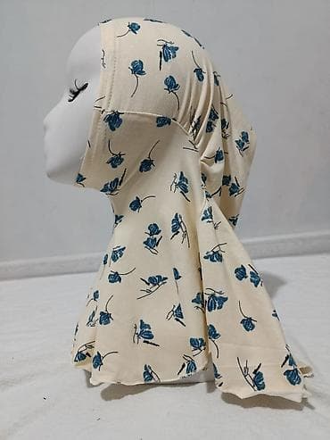 хиджап платок: Хиджаб-капор (сплошной, без завязок), темно-синий. - Форма: цельная — 7