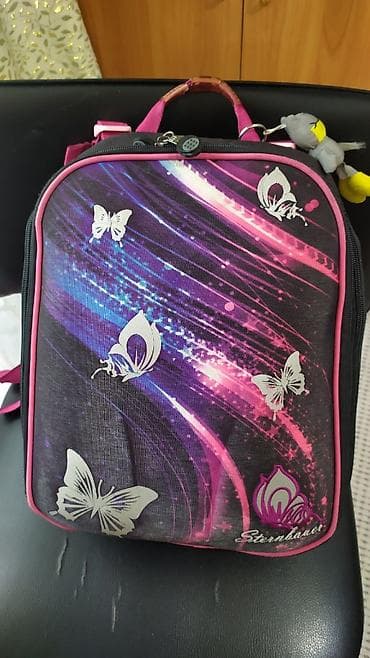 Мячи: Школьный ортопедический рюкзак с жёсткой спинкой, замки работают — 1