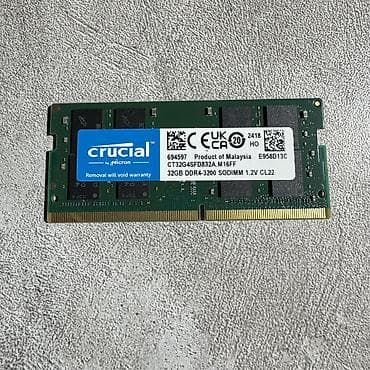 Техника жана электроника: Оперативная память Crucial 32 ГБ DDR4 3200 МГц (SODIMM) - Тип: DDR4 — 1