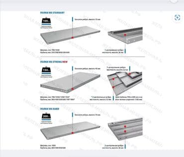 стеллажи для склада: Стеллаж MS STANDART 2550х1000х600 (4 полки) Предназначен для хранения — 5
