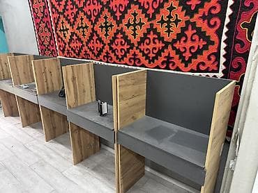 столы офис: Комплект офисной мебели, Шкаф, ДСП, цвет - Серый — 1
