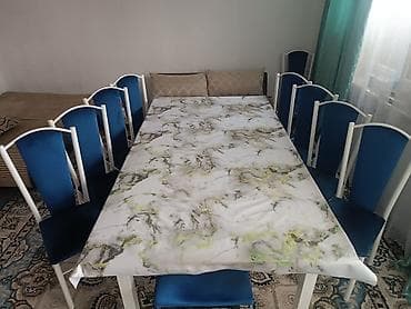 Стол и стул для зала, цвет - Синий