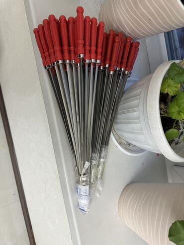 набор для шашлыка: Набор шампуров для шашлыка - Материал рабочей части: нержавеющая — 3