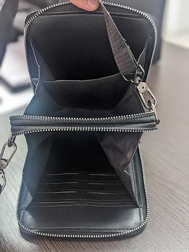 Аксессуары: Сумка через плечо в стиле Louis Vuitton Damier Graphite. - Компактная — 6