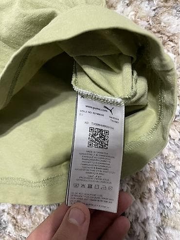 футболки толстовки: Мужская футболка, M, Puma, Новый, цвет - Зеленый, Самовывоз — 2