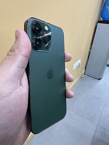 aifon 13: IPhone 13 Pro, Б/у, 128 ГБ, Зеленый, Защитное стекло, Коробка, Чехол, 85 % — 2