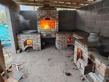 печь под казан: Кирпичные уличные/хозбытовые печные комплексы под казаны и мангал - — 1