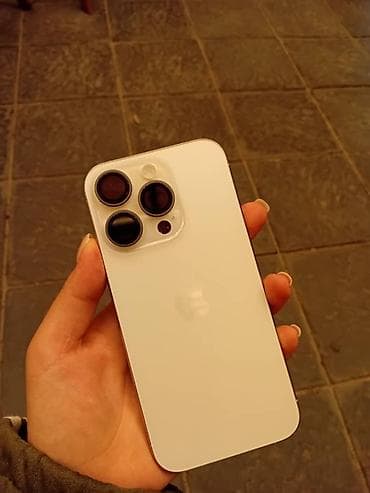 imac apple: IPhone 15 Pro, Б/у, 256 ГБ, White Titanium, Зарядное устройство, Защитное стекло, Чехол, 81 % — 1