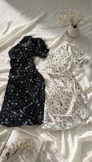 Повседневное платье, Лето, Короткая модель, M, S