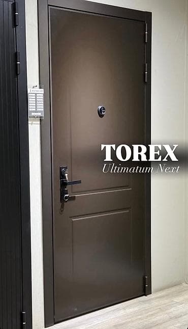 экран тор: Двери для домов и квартир, Металлическая, Одностворчатая, цвет - Коричневый — 1